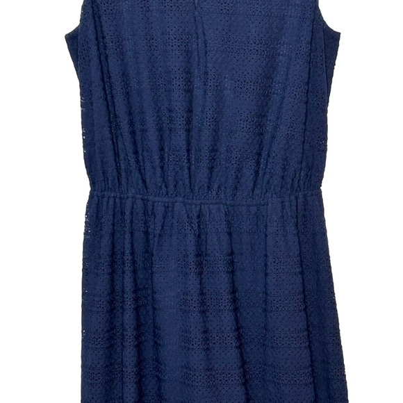ADRIANNA PAPELL Womens Dress Maxi Navy Lace Sleeveless Tank top style Size 12 - Picture 5 of 9